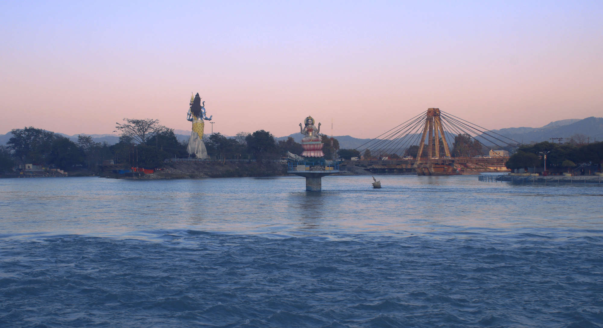 Shiv ji statue and ganga ji in Haridwar